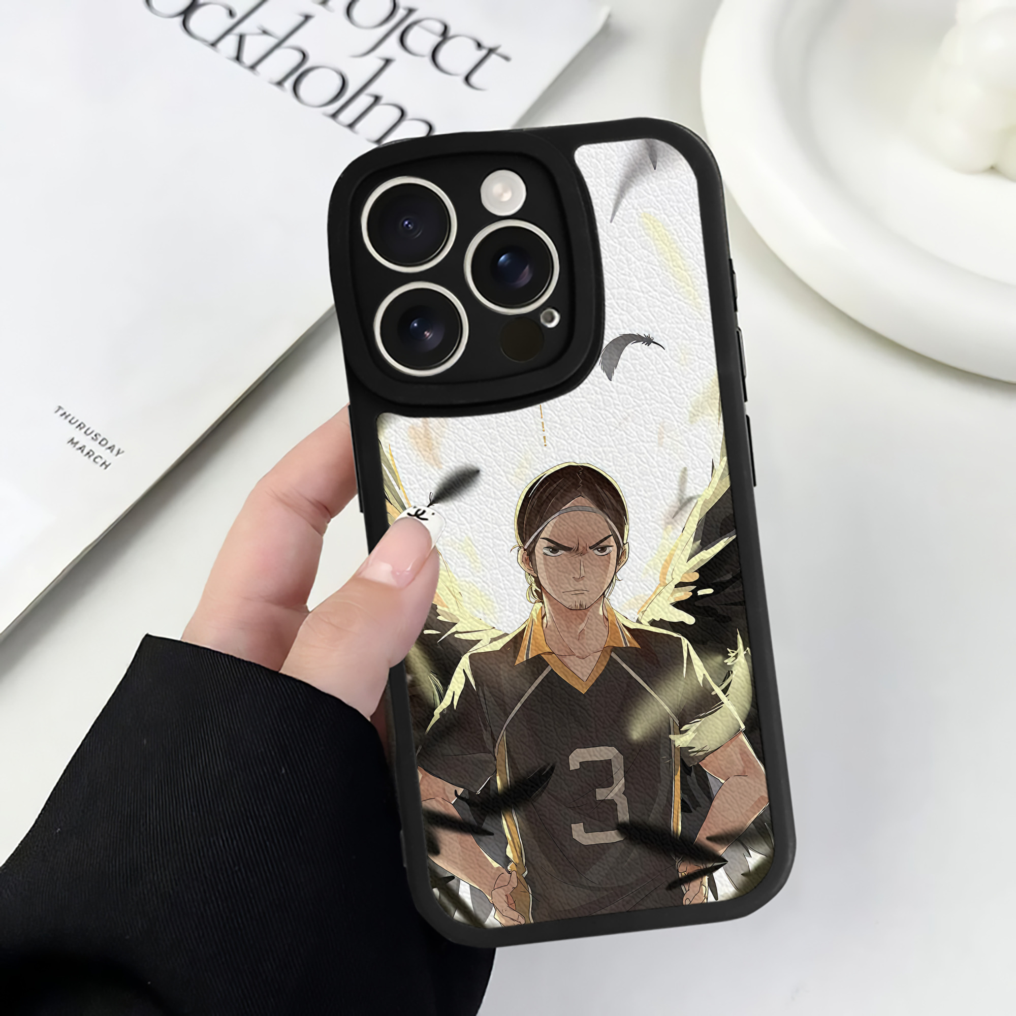 （画像用） ハイキュー!! Haikyu!! 【iPhone 16シリーズ対応】シリコンスマホケース（レザー調） 材質：シリコン